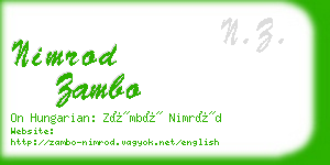 nimrod zambo business card